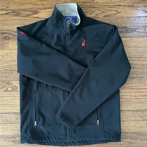 Johnnie-O Men’s Black Soft Shell Performance Full Zip Golf Jacket